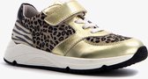 TwoDay leren meisjes sneakers met dierenprint - Goud - Maat 29 - Uitneembare zool