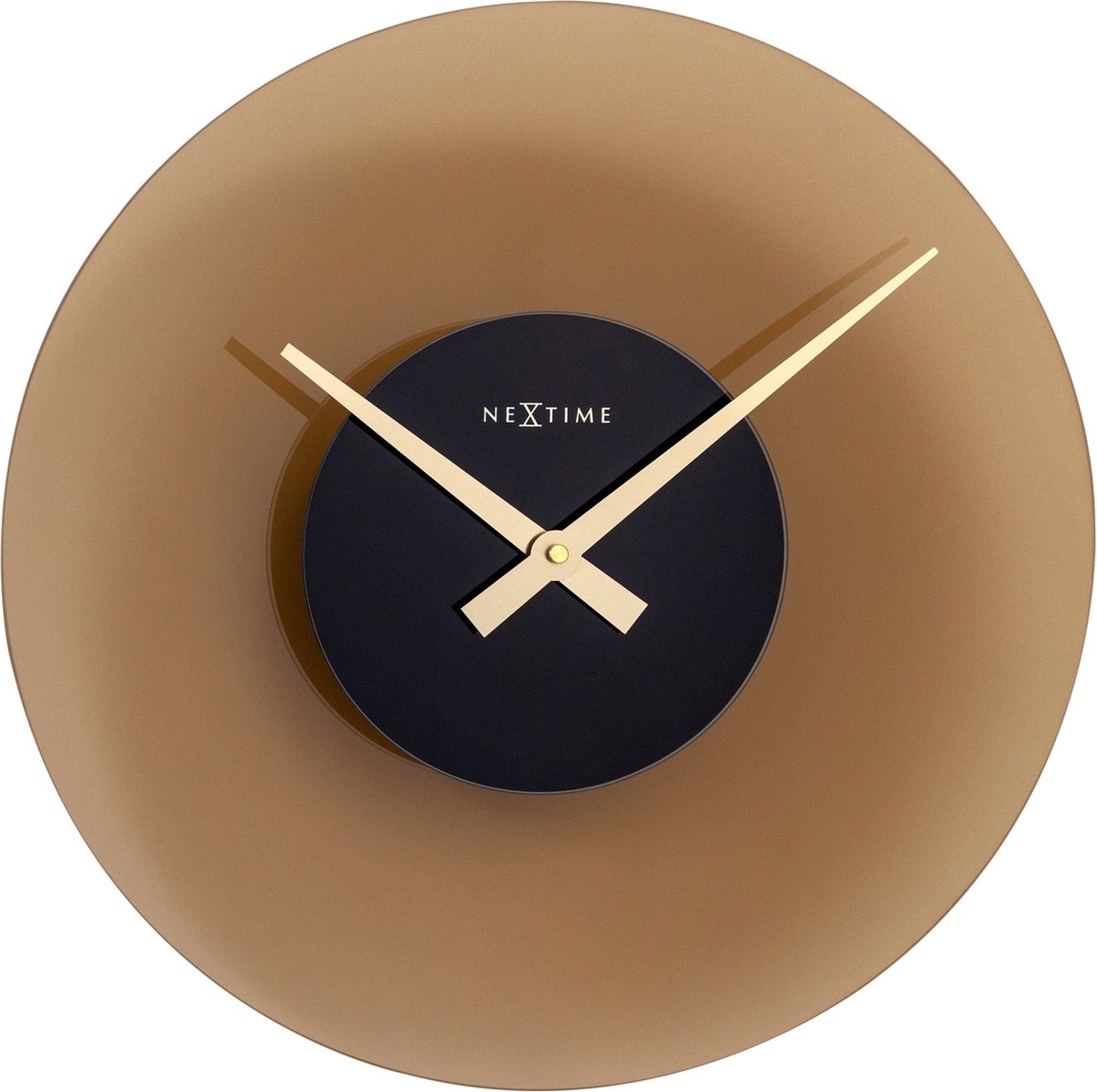 Stille wandklok - 40cm - Mat grijs - Glas - NeXtime Float