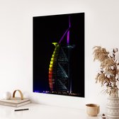 Akoestische panelen - Geluidsisolatie - Akoestische wandpanelen - Akoestisch schilderij AcousticBudget® - paneel met de Burj Khalifa, Dubai - design 142 - 60X90 - Wanddecoratie - w