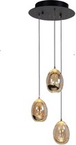 HighLight hanglamp Golden Egg 3L rond - zwart / goud