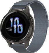 Milanees Smartwatch bandje - Geschikt voor  Garmin Venu 2s Milanese band - 40mm - grijs - Strap-it Horlogeband / Polsband / Armband