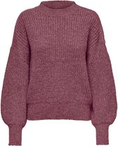 Jacqueline de Yong Trui Jdyabia L/s O-neck Pullover Knt 15242580 Grape Wine/melange Dames Maat - M