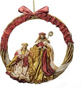 Kerstversiering DKD Home Decor Rood Gouden (30 x 5 x 30 cm)