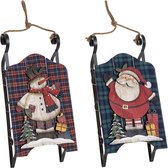 Slee DKD Home Decor Kerstmis Hout (2 pcs) (21.5 x 8 x 44 cm)