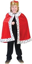 Verkleedpak cape rood Koningsmantel jongen King Arthur 164 - Carnavalskleding