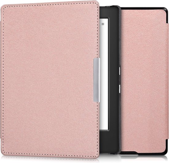 kwmobile case geschikt voor Kobo Aura H2O Edition 1 hoes - Met magnetische sluiting - E reader cover van kunstleer - In roségoud