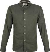 Anerkjendt -  Overhemd Akkonrad Donkergroen - XXL - Heren - Regular-fit