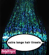 Hair Tinsels Shiny turquoise Blue # 10