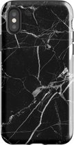 Backcover Marmerlook Hoesje iPhone XS Max Zwart - Telefoonhoesje - Smartphonehoesje - Zonder Screen Protector