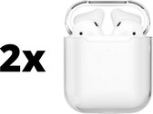 2 Stuks - Clear Hoesje Transparant AirPods 1 en 2