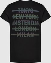 Ballin Amsterdam -  Jongens Slim Fit    T-shirt  - Zwart - Maat 176