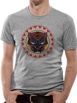 Marvel - Black Panther - T-Shirt - Logo in Circle - Grey (S)