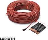 LORIOTH® 100 Meter 12K Vloerverwarming Kabel - Kabel 33ohm/M - Carbon Fiber - Duurzame kabel - Spoeldraad
