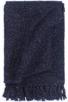 Decoways - Plaid 160x210 cm lurex marineblauw