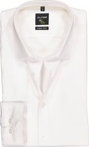 OLYMP No. Six super slim fit overhemd - wit twill - Strijkvriendelijk - Boordmaat: 41