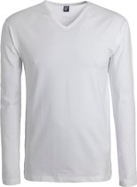 Alan Red Oslo Long Sleeve Heren T-shirt Wit V-Hals Body Fit One-Pack