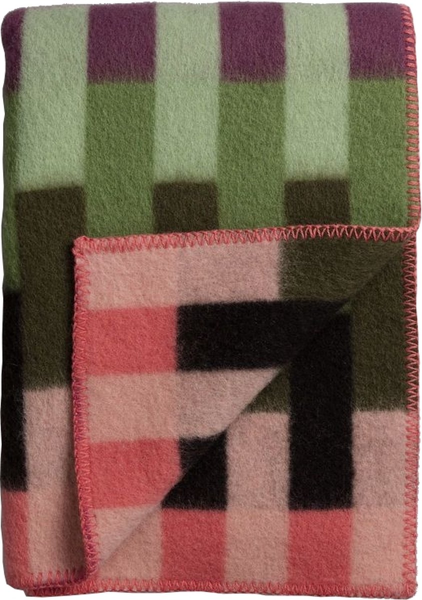Røros Tweed Asmund Bold Plaid - roze-groen Roze/groen