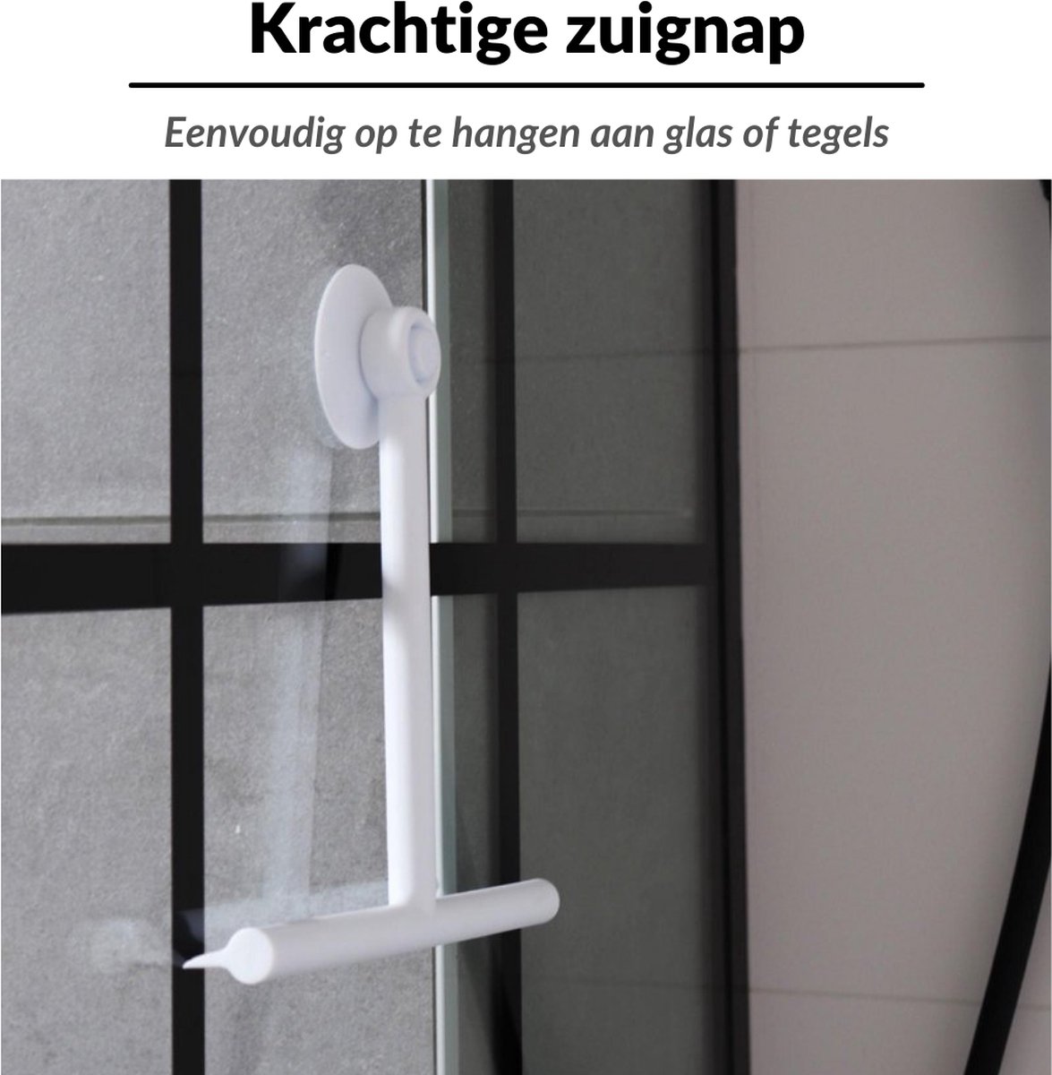 Douchewisser Wit Met zuignap Raamwisser Douche trekker Trekker
