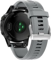 Quickfit siliconen bandje geschikt voor Garmin Fenix 5 / 5 Plus / Fenix 6 / 6 Pro /  Forerunner 935 / 945 / Quatix 5 - grijs