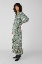 Object Jurk Objnew Papaya L/s Wrap Dress A Div 23038297 Forest Night/sandshell Dames Maat - 38