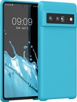 kwmobile telefoonhoesje voor Google Pixel 6 Pro - Hoesje met siliconen coating - Smartphone case in zeeblauw