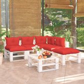 Decoways - 6-delige Loungeset met kussens pallet grenenhout