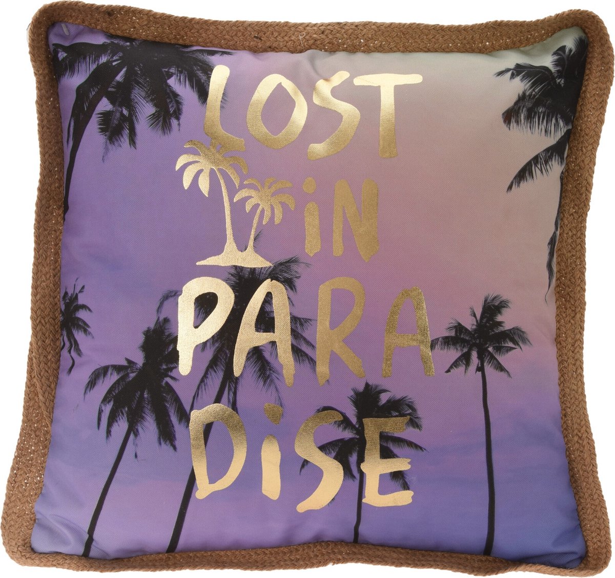 Sierkussen - Palmboom Lost. - 45 Cm X 45 Cm