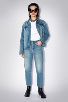 zoe karssen - dames -  straight-up slimfit jeans -  denim met lichte wassing - 25