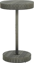 Decoways - Tuintafel 60,5x106 cm poly rattan grijs
