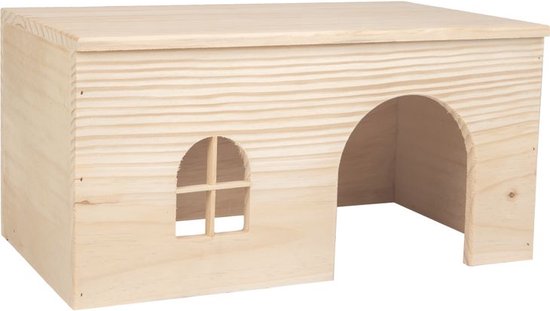 Flamingo knaagdierhuis mody natuurlijk - hout - 40x22,5x19,5cm