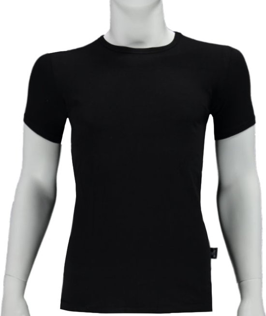 Apollo - Heren T-shirt van biologisch katoen - Zwart - Maat M - 2-Pak - Ronde Hals - Ondershirt heren - Biologisch - Duurzaam