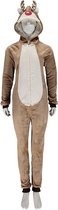 Apollo | Kerst Onesie | Rendier | Multi Bruin | Maat S/M | Kerst Pyjama | Kerst onesie volwassenen | Rendier onesie