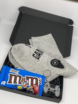 Geschenkset gaming sokken - Heren cadeau - Playstation sleutelhanger - Valentijnsdag- Valentijn cadeau voor hem