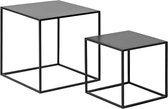 Beekwilder LVT Quadro Black - Tafel - Set 40cm en 30cm - Zwart - Kubus - Plantentafel