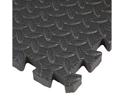 Fitness Puzzelmatten – Fitness tegels - Beschermende matten set - PREMIUM Fitness Apparaten onderlegmat 6 st. 40 cmx40 cm zwarte vloerbeschermingsmatten samensteken indoor outdoor