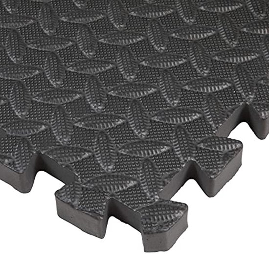 Fitness Puzzelmatten – Fitness tegels - Beschermende matten set - PREMIUM Fitness Apparaten onderlegmat 6 st. 40 cmx40 cm zwarte vloerbeschermingsmatten samensteken indoor outdoor