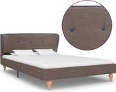 Decoways - Bedframe stof taupe 120x200 cm