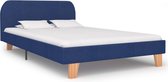 Decoways - Bedframe stof blauw 120x200 cm