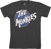 The Monkees Heren Tshirt -L- Retro Dot Logo Zwart