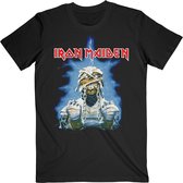 Iron Maiden Heren Tshirt -XL- World Slavery Tour '84 - '85 Zwart