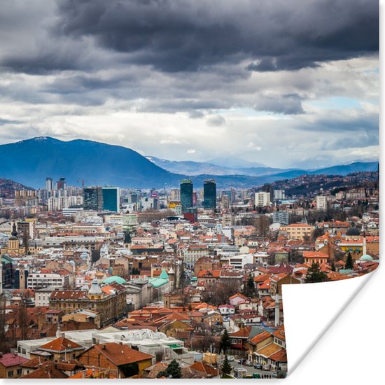 Poster Wolkendek boven Sarajevo Bosnië en Herzegovina