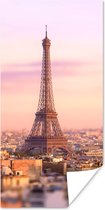 Affiche Vue de Paris avec la Tour Eiffel s'élevant au-dessus - 20x40 cm