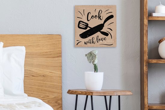 Une illustration d'une poêle à frire toile 20x20 cm - petit - Tirage photo sur toile (Décoration murale salon / chambre)