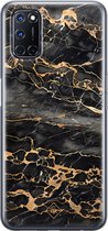 Oppo A52 hoesje siliconen - Marmer grijs brons | Oppo A52 case | TPU backcover transparant