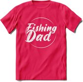 Fishing Dad - Vissen T-Shirt | Roze | Grappig Verjaardag Vis Hobby Cadeau Shirt | Dames - Heren - Unisex | Tshirt Hengelsport Kleding Kado - Roze - S