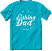 Fishing Dad - Vissen T-Shirt | Blauw | Grappig Verjaardag Vis Hobby Cadeau Shirt | Dames - Heren - Unisex | Tshirt Hengelsport Kleding Kado - Blauw - XL
