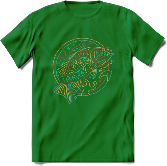 Vissen T-Shirt | Grappig Verjaardag Vis Hobby Cadeau Shirt | Dames - Heren - Unisex | Tshirt Hengelsport Kleding Kado - Donker Groen - L