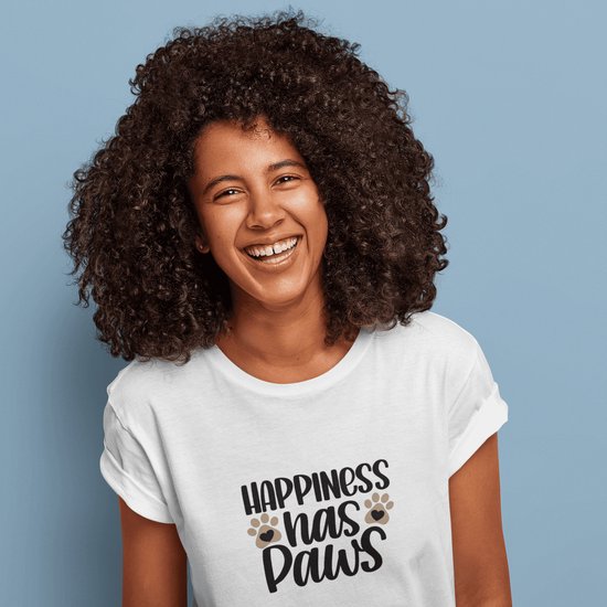 diepvries Maan oppervlakte Kinderrijmpjes Happiness Has Paws T-Shirt, Uniek Ontwerp Voor Hondenliefhebbers,Leuke... |  bol.com