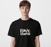 I Love My Human T-Shirt, Cute Dog Owner Gift, Funny Paw T-Shirt For Dog Owners, Unique Gift For Dog Lovers, Unisex Soft Style T-Shirts, D001-070B, S, Zwart