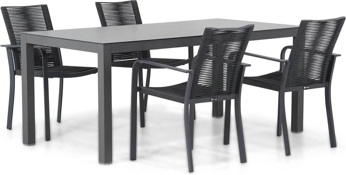 Santika Annisa/Madras 180 cm dining tuinset 5-delig